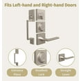 thumbnail image 3 of Mega Handles | Tobelle Straight Lever Handleset | Satin Nickel, 3 of 4