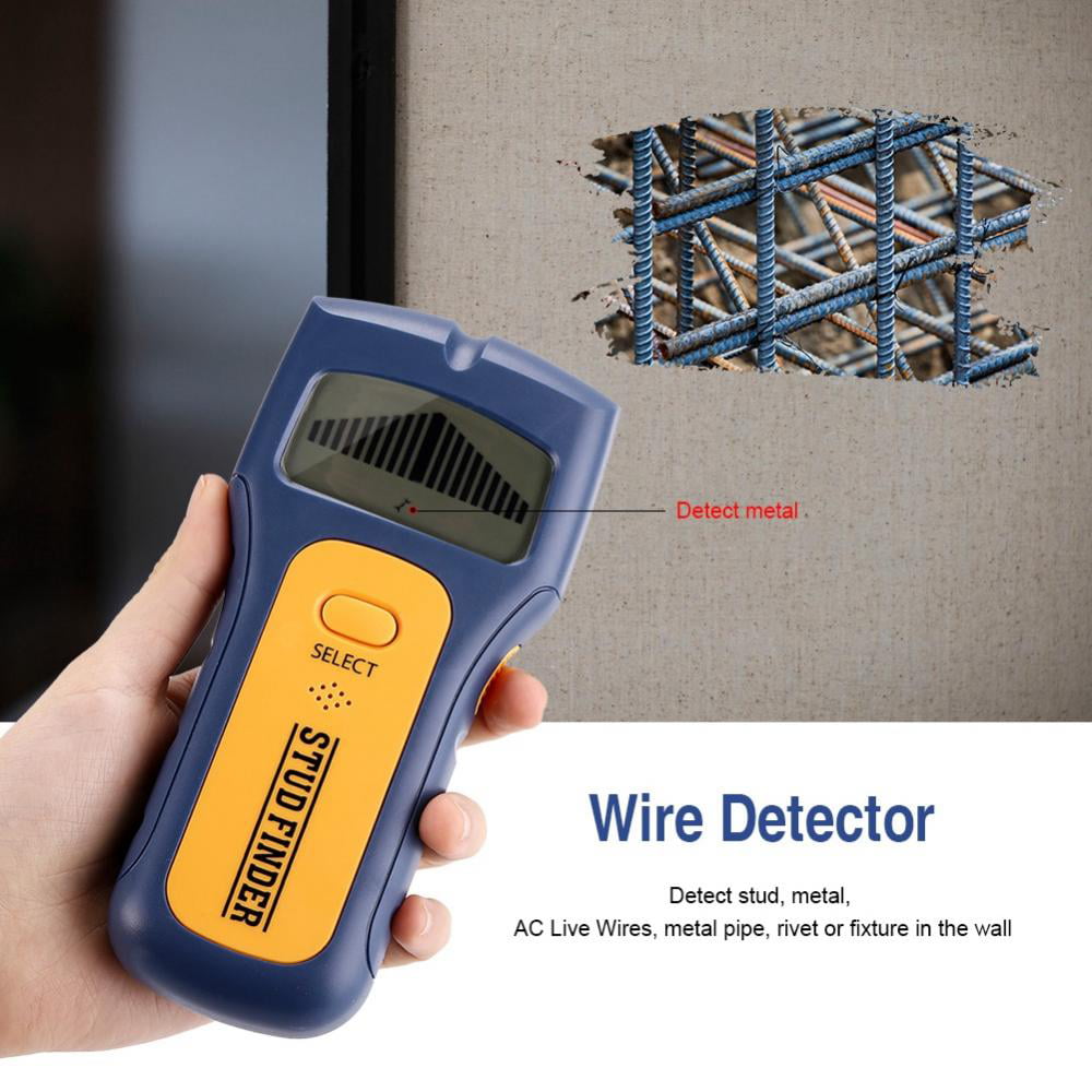Maxmartt Wire Detector,1pc Stud Wood Wall Center Finder Scanner LCD Metal AC Live Wire Detector Tool Handheld