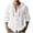 White, variant on Horkkom Linen Shirts for Men Long Sleeve Solid Color Button Down Shirt Summer Breathable Casual Shirts with Pocket Hood XXXXXL