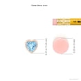 thumbnail image 3 of ANGARA Natural Bezel-Set Solitaire Heart Aquamarine Pendant in 14K Rose Gold for Women (Size-4mm) | March Birthstone, Birthday, Anniversary, Jewelry Gift for Women | Natural Aquamarine Necklace, 3 of 7