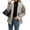Apricot Color, variant on Women'S Winter Loose Fit Cropped Wool Coat Double Breasted Dressy Short Blazer Jacket Peacoat Light Gray M