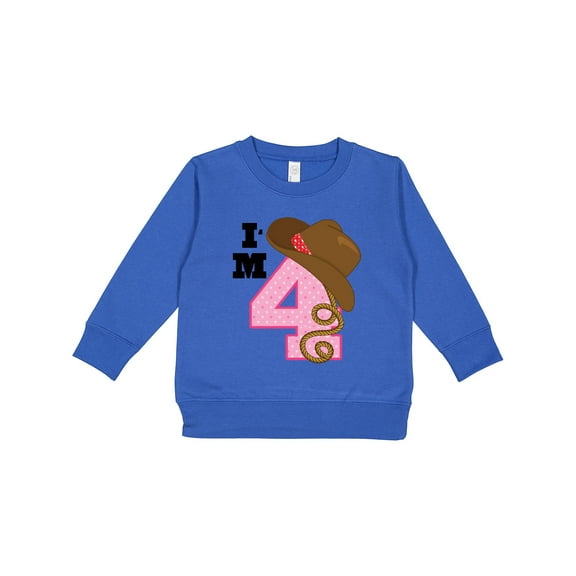 Inktastic 4th Birthday Cowgirl 4 Year Old Toddler Sweatshirt