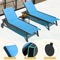 thumbnail image 3 of Uforic Patio Chaise Lounge Set of 3, Aluminum Outdoor Lounge Chairs with Side Table, and Wheels, 3 of 5