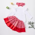 thumbnail image 5 of Enyan Newborn Baby Girl Christmas Clothes Toddler Cute Outfits Infant Long Sleeve Romper Tutu Skirt + Headband Set 3Pcs, 5 of 9