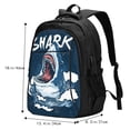thumbnail image 5 of Balery Shark Print USB Charging Backpack for Men and Women - Water-Resistant, Anti-Theft Laptop Backpack with USB Port for Travel, Work, School, and College, 5 of 7