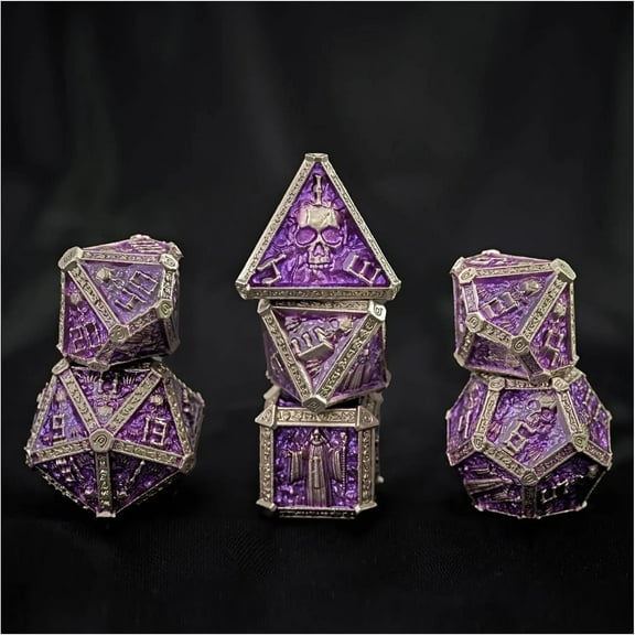 Dungeons and Dragons Polyhedral D&D Dice, Purple