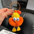 thumbnail image 4 of Lindo llavero colgante de coche de pato de piel de conejo, muñeco de peluche, pequeño colgante de bolsa de bola de carbón, 4 of 6
