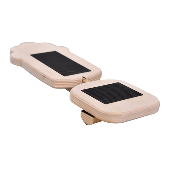 Portable Wooden Balance Board for Single Leg Stability Ankle Strengthening and Proprioception Training Beige