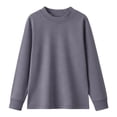 thumbnail image 3 of OGLCCG Boy's Thermal Top Cotton Mock Neck Long Sleeve Shirts for Boys Fall Winter Basic Layering Undershirt(Gray,4-5 Years), 3 of 4