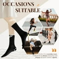 thumbnail image 6 of NANAhuang White Socks for Women Crew Soft Cotton Thin Casual Calf Socks 6 Pairs, 6 of 6
