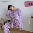 thumbnail image 2 of Ins Stylle-Pijama de manga larga para mujer, ropa para el hogar, ropa de salón de ocio, primavera y otoño, nueva, 2 of 4