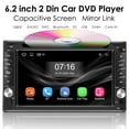thumbnail image 2 of HD radio MP3 player 6.2 inches 2 Din Wireless Touchscreen Car setreo Bluetooth Radio CD/DVD Player,  Carplay, Mirror link, AUX, 2 of 12