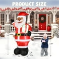 thumbnail image 4 of Qiushi 7 FT Christmas Inflatable Black Santa with Gift, LED Lighted Outdoor Yard Decoration, Funny Blow Up Santa Claus for Holiday Party, Front Lawn & Garden Decor with Built-in Lights, 4 of 8