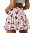 thumbnail image 2 of SEANATIVE Women Athletic Skort Tennis Skirts High Waisted Tummy Control Pleated Golf Skirts Soft Comfortable Built-in Shorts Pickleball Workout Skort, XL, Dachshund Dog Paw Easter Egg Pink, 2 of 7