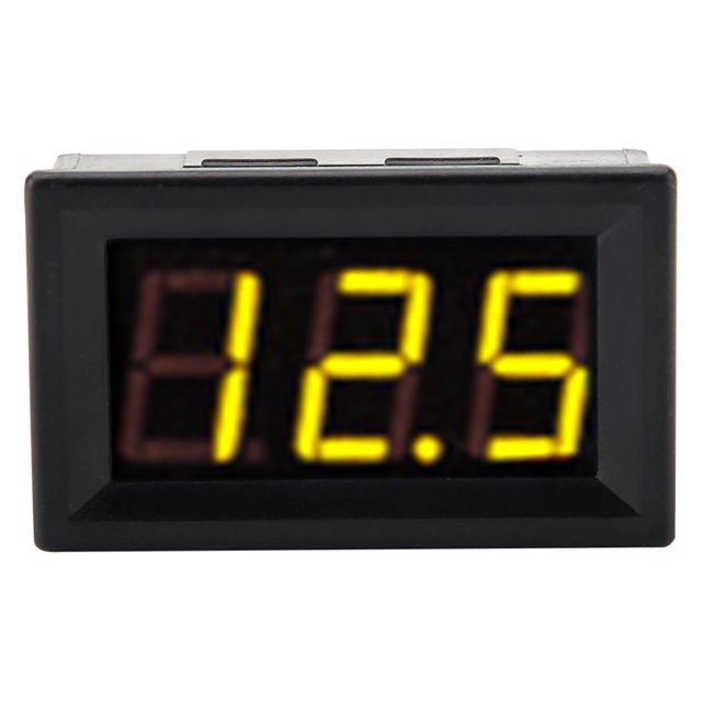 Voltímetro de pantalla LCD, voltímetro LED digital de 3 cables de 0,56"Medidor de voltaje digital Valor excepcional