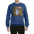 thumbnail image 2 of Wild Bobby, Living Life In The Sun Surfboards Sunsets Lighthouse Pop Culture Unisex Crewneck Graphic Sweatshirt, Vintage Heather Blue, 3XL, 2 of 3