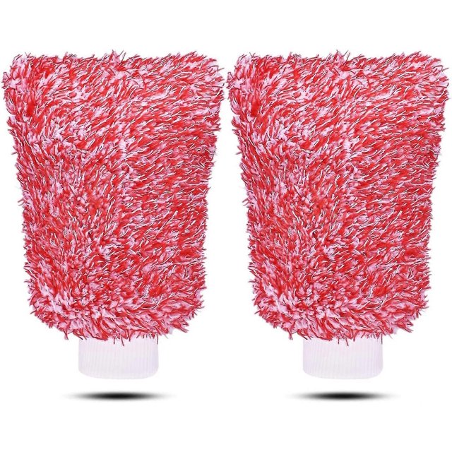 Guantes de microfibra para lavado de autos, guantes de limpieza, esponjas, 2 juegos de guantes de limpieza profesionales para pulir sin rayones.