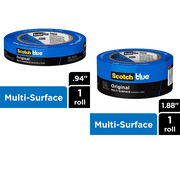 ScotchBlue Original Multi-Surface Painters Tape, 2 Rolls Bundle, Includes 0.94 inches x 60 yards, and 1.88 inches x 60 yards