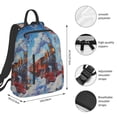 thumbnail image 2 of Yiaed Cartoon Train Hot Air Balloon Print Lightweight Backpack Travel Backpacks Hiking Daypack for Women Men, 2 of 5