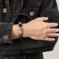 thumbnail image 2 of Pulsera de obsidiana para hombre con colgante Pixius de plata 999 de 12 mm, 2 of 2