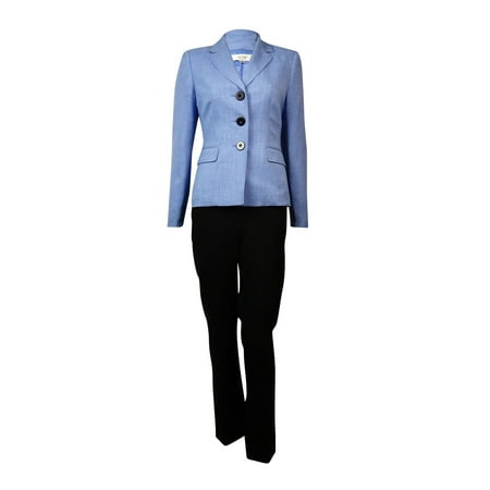 - le suit women's notched lapel three button woven pant suit