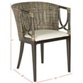 thumbnail image 7 of SAFAVIEH Beningo Arm Chair Brown / White, 7 of 7