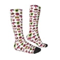 thumbnail image 3 of Vsdgher Halloween Mouth Print Thigh High Socks Extra Long Stretchy Sock Women Over Knee High Opaque Stocking Daily Wear, 3 of 8