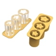 thumbnail image 2 of Fiudx Artículos en oferta con ofertas flash Bandeja de hielo reutilizable con tapa para moldes de hielo de 3 cilindros huecos Vasos para tazas para cócteles Bebidas de whisky y café, 2 of 4
