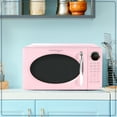 thumbnail image 2 of Nostalgia 0.7 cu ft Retro Microwave Oven, 700W Countertop Microwave Oven with 8 Auto Cook Programs, Pink, 2 of 6