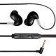 thumbnail image 2 of Auriculares deportivos intrauditivos D15 Auriculares de alta fidelidad de 3,5 mm con micrófono Auriculares estéreo con control de cable inteligente Inevent DZ3967-02B, 2 of 5