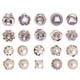 thumbnail image 1 of ColoMX 20 piezas Broches de ropa Broches decorativos Pin de seguridad de cárdigan creativo, 1 of 7