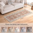 thumbnail image 2 of Boho Vintage Round Rug ft- Faux Wool Dreely Washable Area Rug Small Distressed Throw Rugs Floor Carpet for Door Mat Entryway Bedrooms Laundry (Round - ; Diameter Border ), 2 of 7