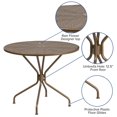 thumbnail image 2 of 35.25'' Round Gold Indoor-Outdoor Steel Patio Table, 2 of 9