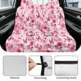 thumbnail image 6 of Drydeepin Pink Butterfly Cherry Blossom Pattern Car Backseat Cover Rear Bench Towel Cover Non-Slip Automotive Accessories for Sedans, SUVs, Vans Universal Seats Protector Car Interior Decor, 6 of 7