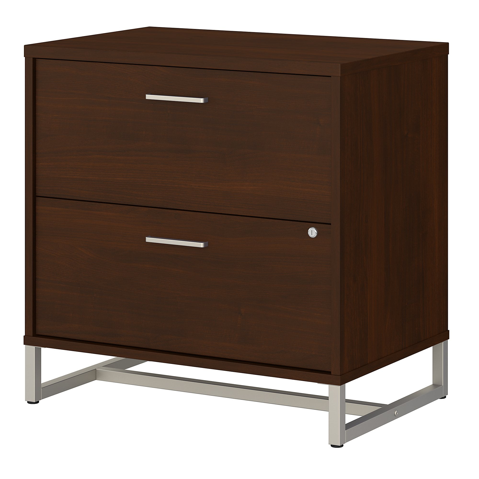 Ki70504su Office By Kathy Ireland Method 2 Drawer Lateral File Cabinet Assembled Century Walnut Walmart Com Walmart Com
