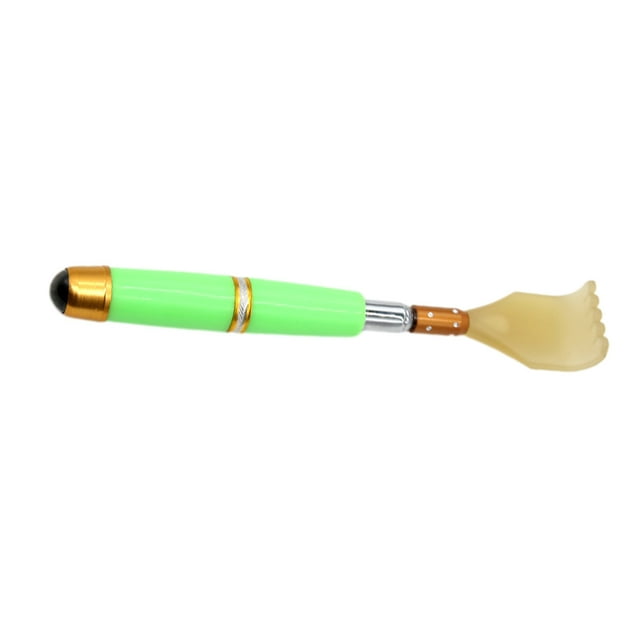 pitrice Back Scratcher Claw Telescopic Body Massager Stainless Steel Handle Scratching Tool, Dark Green