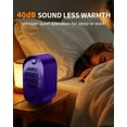 thumbnail image 5 of Space Heater, Portable Heater for Indoor Use, Small Electric Heaters with Overheat & Tip-Over Protection, Mini Desk Heaters for Office Bedroom Bathroom, Compact & Efficient Heating, Purple, 5 of 14