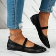thumbnail image 5 of Miluxas Women's Mary Jane Flats Pointed Toe Ballet Flat with Buckle Dressy Comfortable Flats Adjustable Strap office Black 9.5(43), 5 of 9