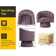 thumbnail image 6 of SEYNAR 360 Degree Swivel Velvet  Accent Chair,Upholstered Round Barrel Glam Armchairs with Wide Upholstered, Vanity Chair for Living Room(Purple), 6 of 6