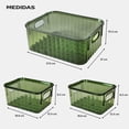thumbnail image 3 of Typpkmm Set De 3 Cajas Organizadoras AcríLicas Verdes Con Tapa Multiusos Para Refrigerador, 3 of 3