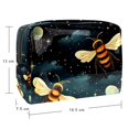 thumbnail image 5 of Honeybee Large Capacity Waterproof Printed Design Cosmetic Storage Bag Travel Pouch Girls Toiletry Bag Storage Bag Lightweight Zipper Closure Suitable for Ladies and Girls Out and Travel, 5 of 6
