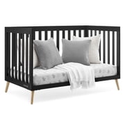 Delta Children Essex 4-in-1 Convertible Baby Crib - Greenguard Gold Certified, Ebony/Natural