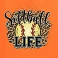 thumbnail image 2 of Softball Life Animal Print Girl Sports Men's Graphic T-Shirt, Orange, 5X-Large, 2 of 4