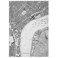 thumbnail image 2 of Roque, John 14x18 White Modern Wood Framed Museum Art Print Titled - Roque Sectional map of London 1748, 2 of 4