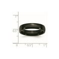 thumbnail image 2 of Stainless Steel Half Round 5mm Black Ip Plated Polished Band Ring Size 10.5 Ring for Women and Men, 2 of 2