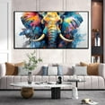 thumbnail image 5 of HFDF Elephant Canvas Wall Art for Living Room Large Colorful Wall Art for Office Big Picture for Wall 16x12inch Framed, 5 of 6
