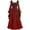 Red, variant on Herrnalise Women's Medieval Vintage Style Solid Color Flared Sleeve Princess Dresses