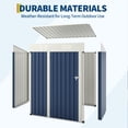thumbnail image 3 of Remise de Rangement Extérieure en Métal - 5 X 3 Pi Bleu Marine Utilitaire Compacte - Toit en Pente et Porte Verrouillable - Résistante aux Intempéries pour Jardin, Terrasse (1 Pce), 3 of 8