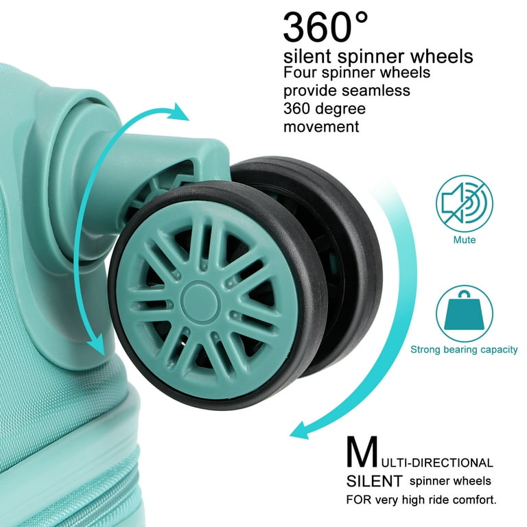 Hikolayae Wave Hardside Spinner Suitcase Luggage Sets with Wheels