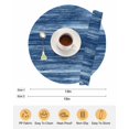 thumbnail image 6 of 13 Inch Round Placemats Set of 4, Navy Blue Non Slip Heat Insulation PP Table Mats, Vintage Modern Abstract Art Ombre Washable Place Mats for Kitchen Dining Party Table Decor, 6 of 7